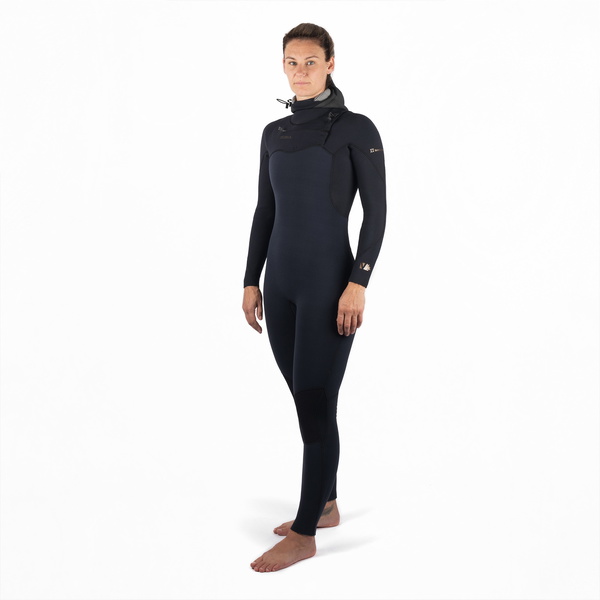 2024 Gul Femmes Viper 6/5/4mm Chest Zip à Capuche Combinaison Néoprène VR1226/C2 - Black